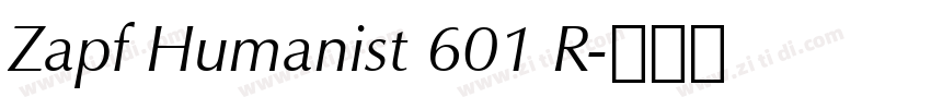 Zapf Humanist 601 R字体转换